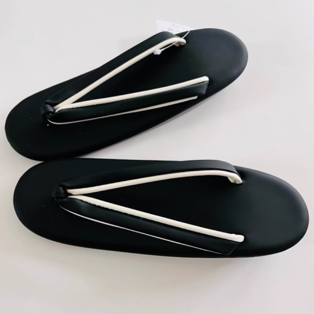 Geta Wooden Sandal - Japon Kadın Geta Sandalet PU Yumuşak