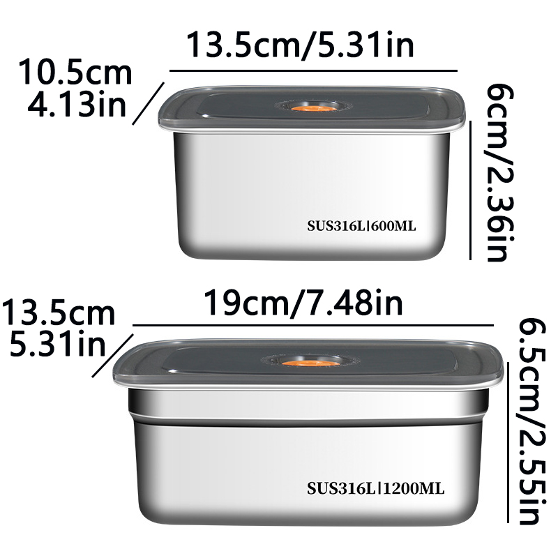 Bento Box - Gıda Sınıfı 316 Paslanmaz Çelik Taze