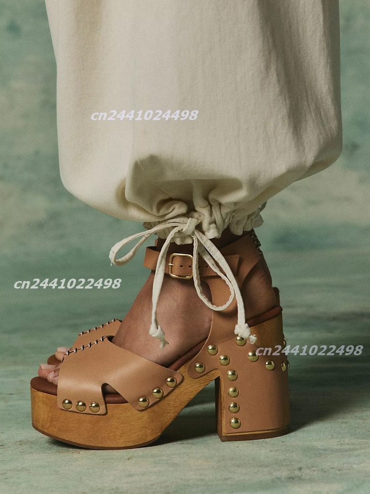 Kadın Kalın Blok Ahşap Topuklu - Geta Wooden Sandal incelemesi ve fiyatı